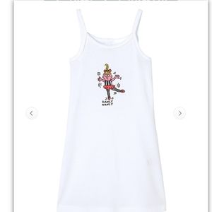 Petite Bateau Robe a Betelles girls' white sleeveless dress size 5